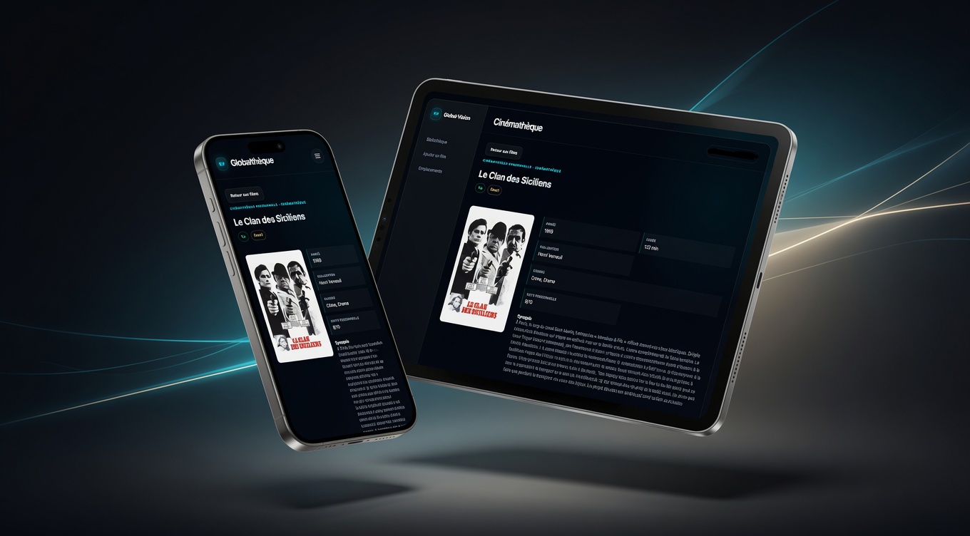 Vue d’ensemble de l’application Ma Cinémathèque